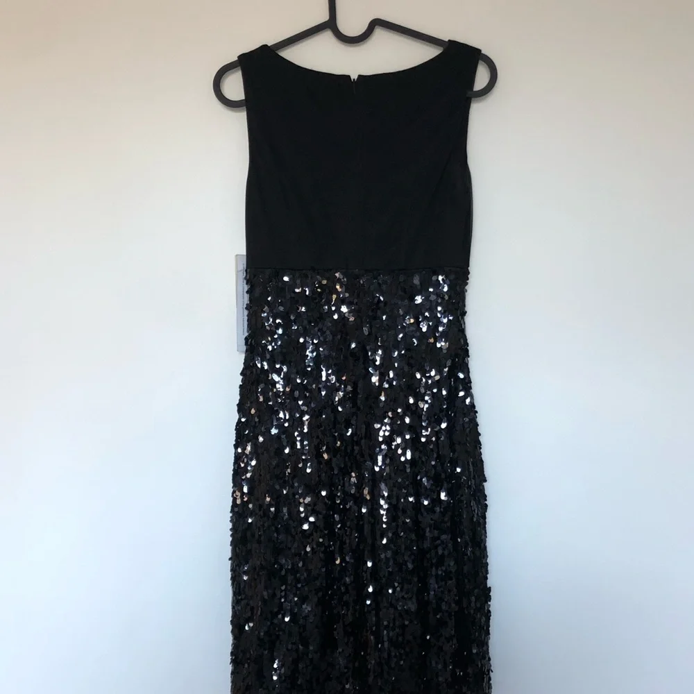 NWT Designer Aidan Mattox Cowl Neck Sequin Cocktail Dress. - Picture 9 of 13